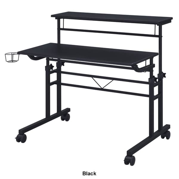 Techni Mobili Rolling Writing Desk w/ Height Adjustable Desktop