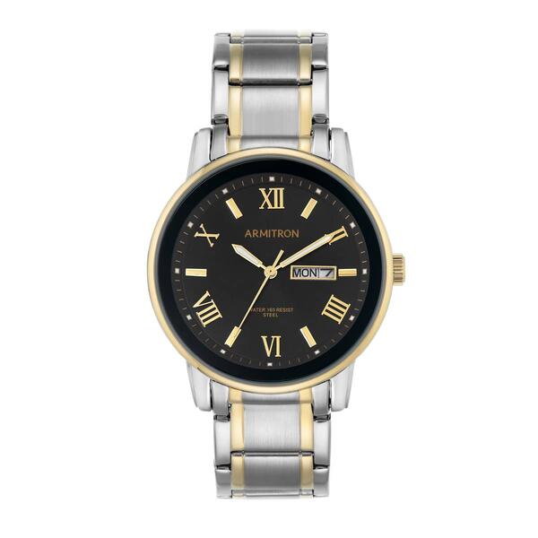 Mens Armitron&#40;R&#41; Two-Tone Analog Watch - 20/4935BKTT - image 