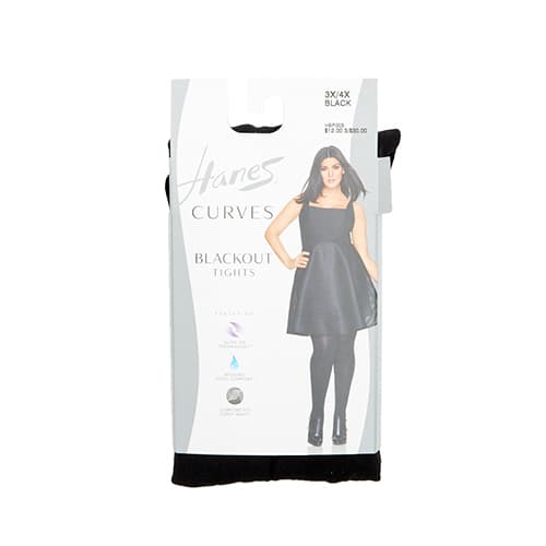 Plus Size Hanes® Curves Blackout Tights