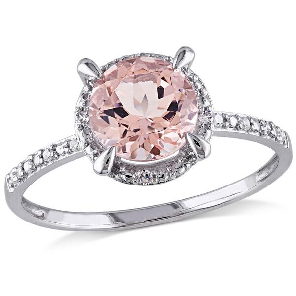 Gemstone Classics(tm) 10kt. White Heart Diamond Halo Ring - image 