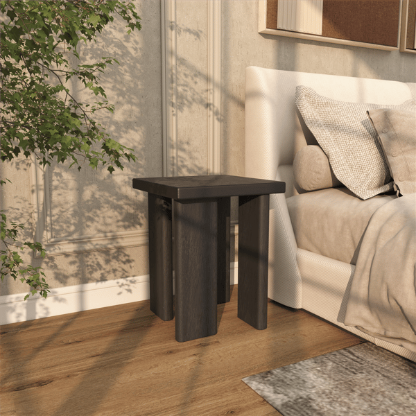 9th & Pike® Modern Black Wood Accent Table
