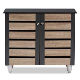 Baxton Studio Gisela 2 Door Shoe Storage Cabinet