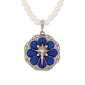 Symbols of Faith Silver Tone Star Of Bethlehem Pearl Necklace - image 2
