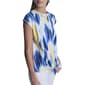 Womens DKNY Sport Cap Sleeve Abstract Knot Front Blouse - image 3