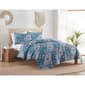 Indigo Ink White Denin Blue Reversible Medallion Boho Quilt Set - image 2