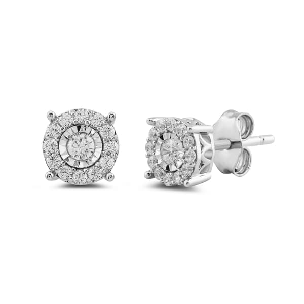 Nova Star&#8482; Sterling Silver Lab Grown Diamond Stud Earrings