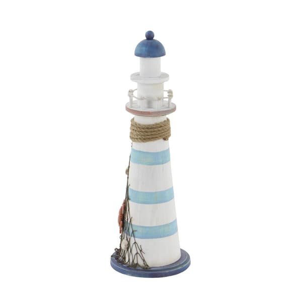 9th & Pike® White Wood Coastal Lighthouse