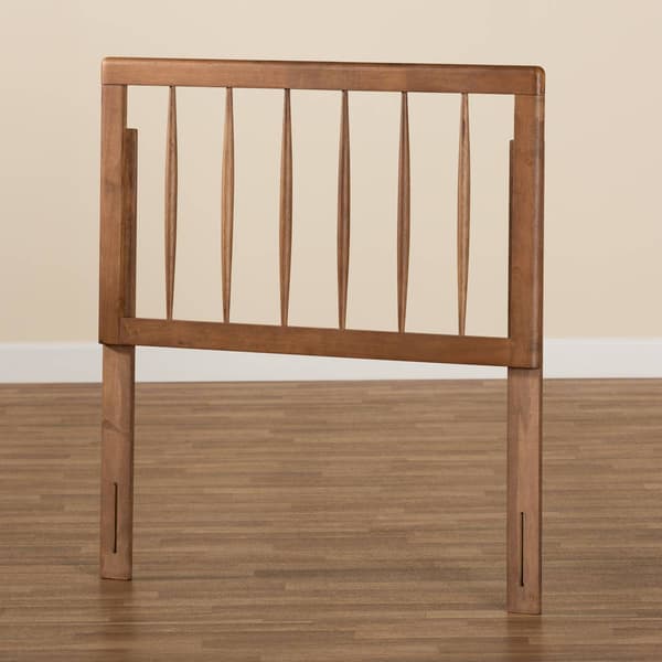 Baxton Studio Valin Ash Walnut Finished Wood Twin Size Headboard