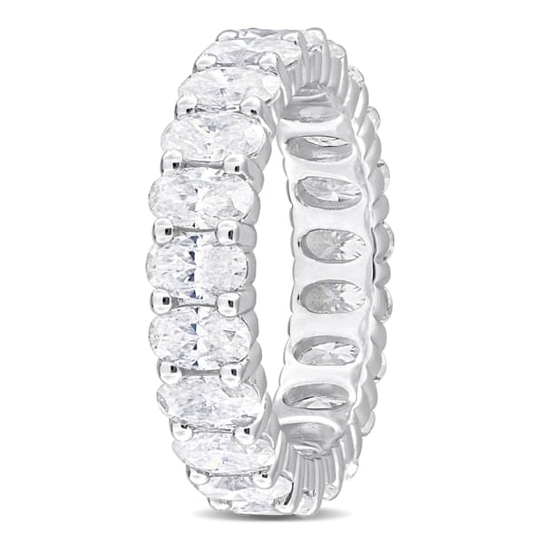 Sterling Silver 4 1/5ctw. White Moissanite Eternity Ring