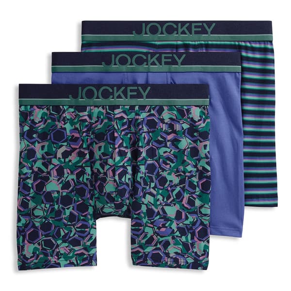 Mens Jockey(R) 3pk. True Style 6in. Geometric/Stripe Boxer Briefs