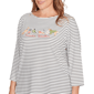 Plus Size Ruby Rd. Must Haves II Holiday Dogs Stripe Tee - image 5