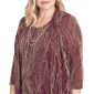 Womens Alfred Dunner Urban Legend Leaf Two In One Blouse - image 5