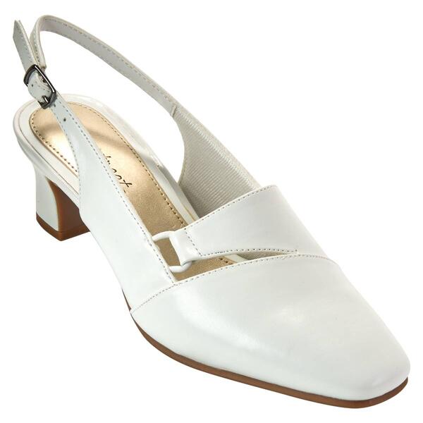 Womens Easy Street Choice Faux Leather Slingback Pumps - image 
