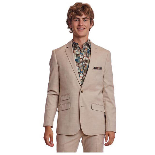 Mens Paisley & Gray Jacket - Cream Beige - image 