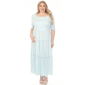 Plus Size White Mark Square Neck Short Sleeve Tiered Dress - image 1