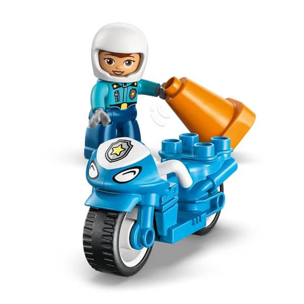 LEGO® DUPLO® Blue Police Motorcycle Building Kit