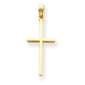 Unisex Gold Classics&#40;tm&#41; 14kt. Thin Polished Cross Pendant - image 1