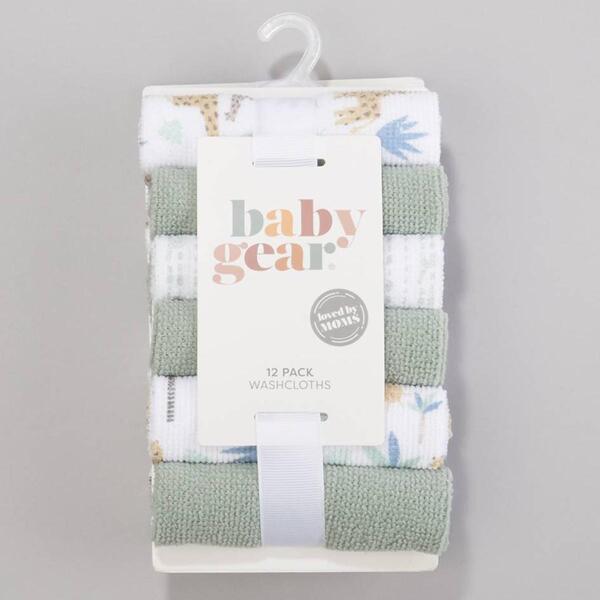 Baby Gear&#40;R&#41;  12pk. Safari Washcloths - image 