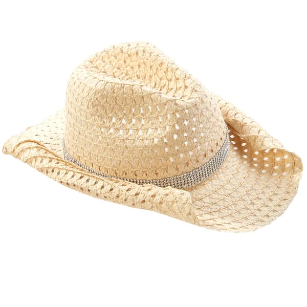 Womens Madd Hatter Cowboy Hat w/ Stone Bling Band - image 
