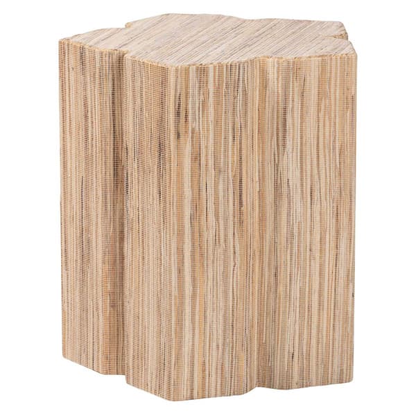 bali & pari Janeth Bohemian Woven Grasscloth End Table