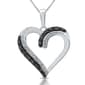 1/10ctw. Black and White Heart Pendant - image 1