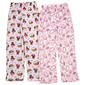 Girls (7-16) Betsey Johnson 2pk. Capy/Coquette Plush Pajama Pants - image 1