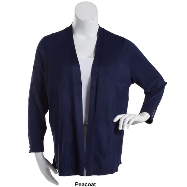 Plus Size 89th & Madison Variegated Straight Hem Cardigan