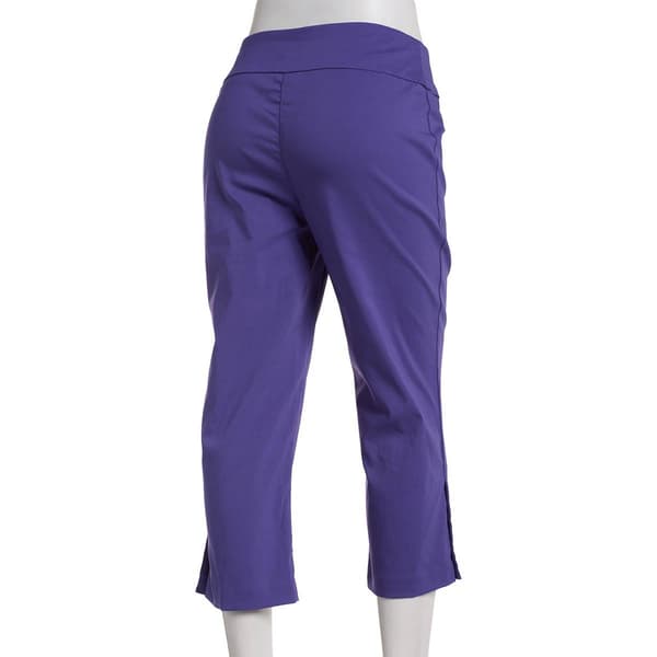 Plus Size Zac & Rachel Pull On Snap Button Hem Crop Pants
