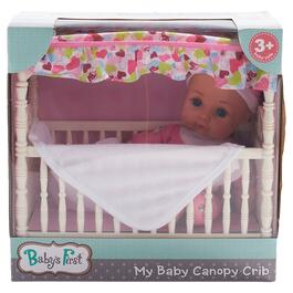 Goldberger Baby's First Canopy Crib with 10in. Doll