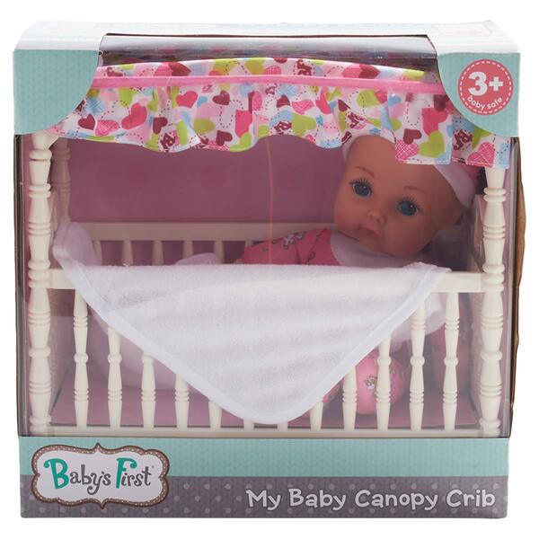 Goldberger Baby's First Canopy Crib with 10in. Doll - image 