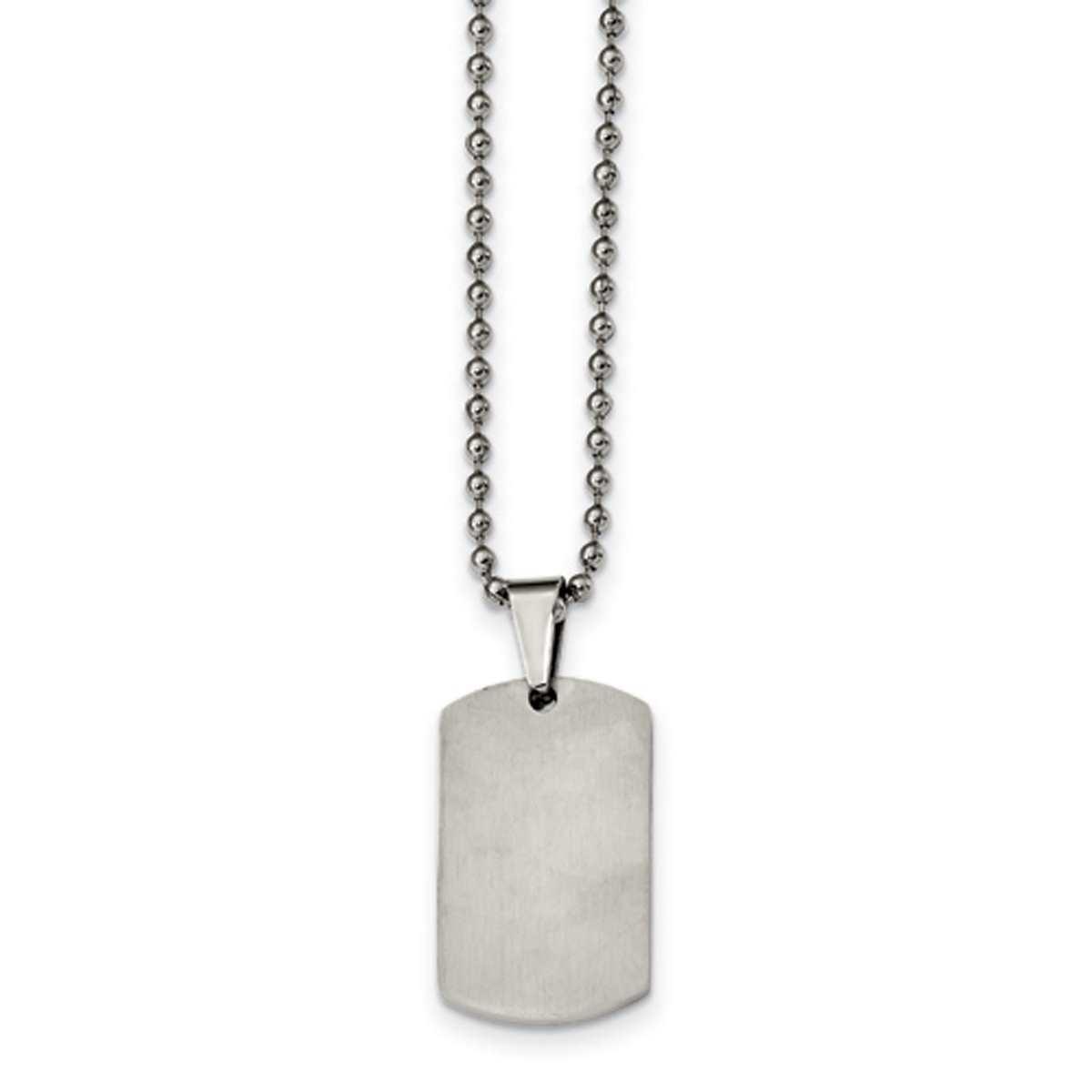 Mens Gentlemen's Classics™ 1.85mm Reversible Dog Tag Necklace