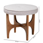 Baxton Studio Theo Japandi Wood Ottoman Footstool - image 8