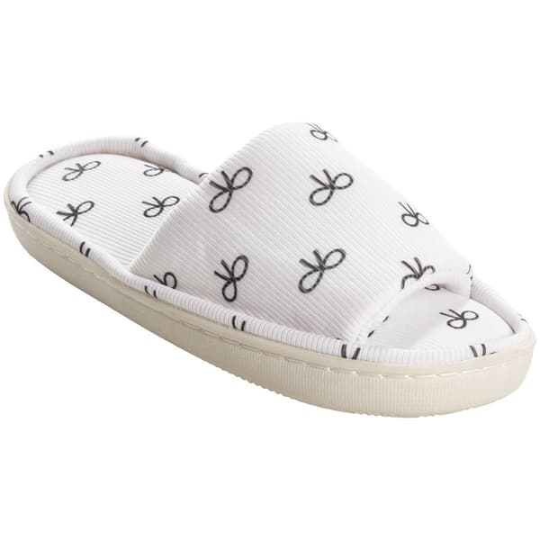 Womens Ella & Joy Bow Slide Slippers