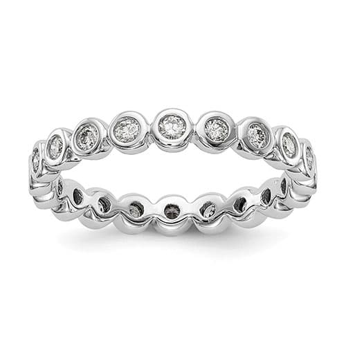 Endless Affection™ White Gold Bezel Set Eternity Band