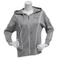 Womens Bebe Sport Drop Shoulder Piping Zipper Front Hoodie - image 1