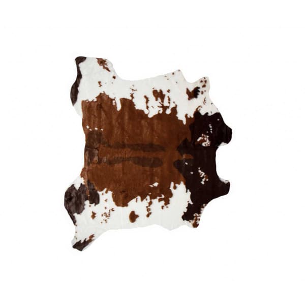 9th & Pike(R) Brown & White Faux Cow Hide Area Rug - image 