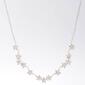 Rosa Rhinestones Flower Trail Statement Necklace - image 1