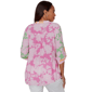 Womens Ruby Rd. Hothouse Florals Roll Tab Sleeve Blouse - image 2