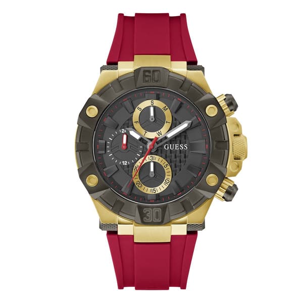 Mens Guess Watches(R) Multi-Function Silicone Watch - GW0802G2