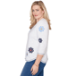 Petite Alfred Dunner Port Side Floral Embroidery Blouse - image 4