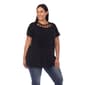 Plus Size White Mark Crisscross Neckline Short Sleeve Tunic - image 3