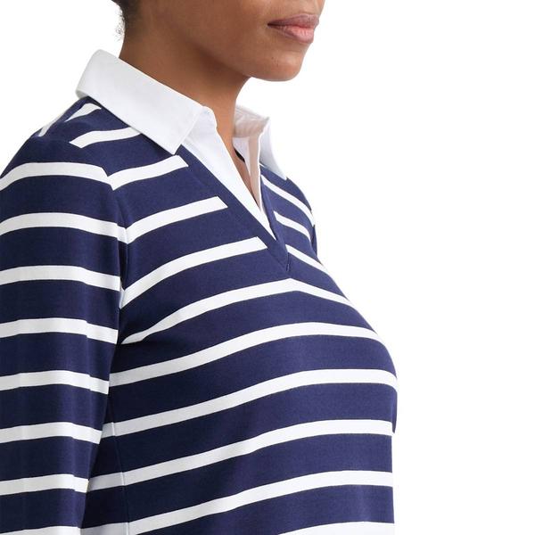 Petite Jones New York Long Sleeve Two in One Stripe Sweater