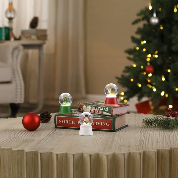 Mr. Christmas Mini Lit Snow Globes - Set of 3