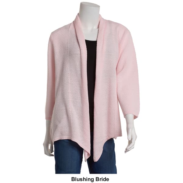 Petite Hasting & Smith 3/4 Sleeve Shawl Collar Open Cardigan