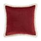 J.Queen New York Casey Sherpa Crimson 18in. Quilted Pillow - image 3