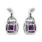 Haus of Brilliance Amethyst and Diamond Halo Earrings - image 5
