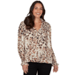 Womens Skye''s the Limit Wild Romance V-Neck Cheetah Blouse - image 1