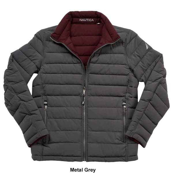 Mens Nautica Quilted Reversible Coat