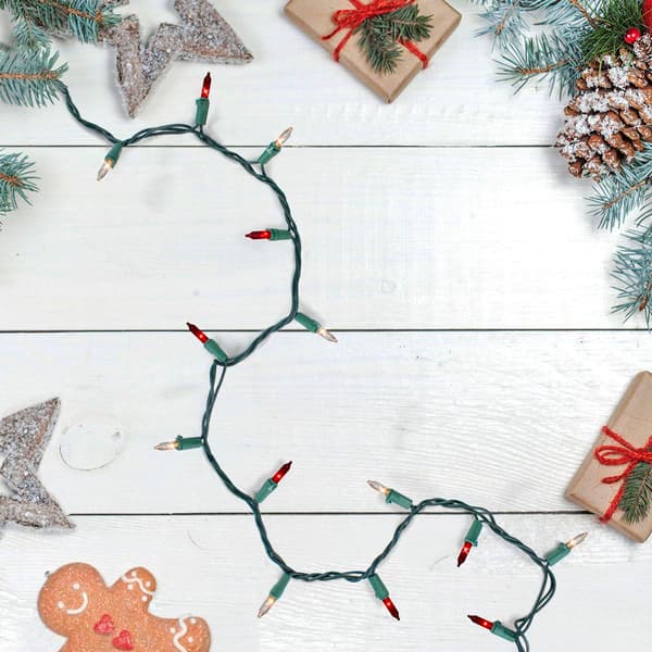 Northlight Seasonal 7ft. Red/Clear Christmas Lights - Green Wire