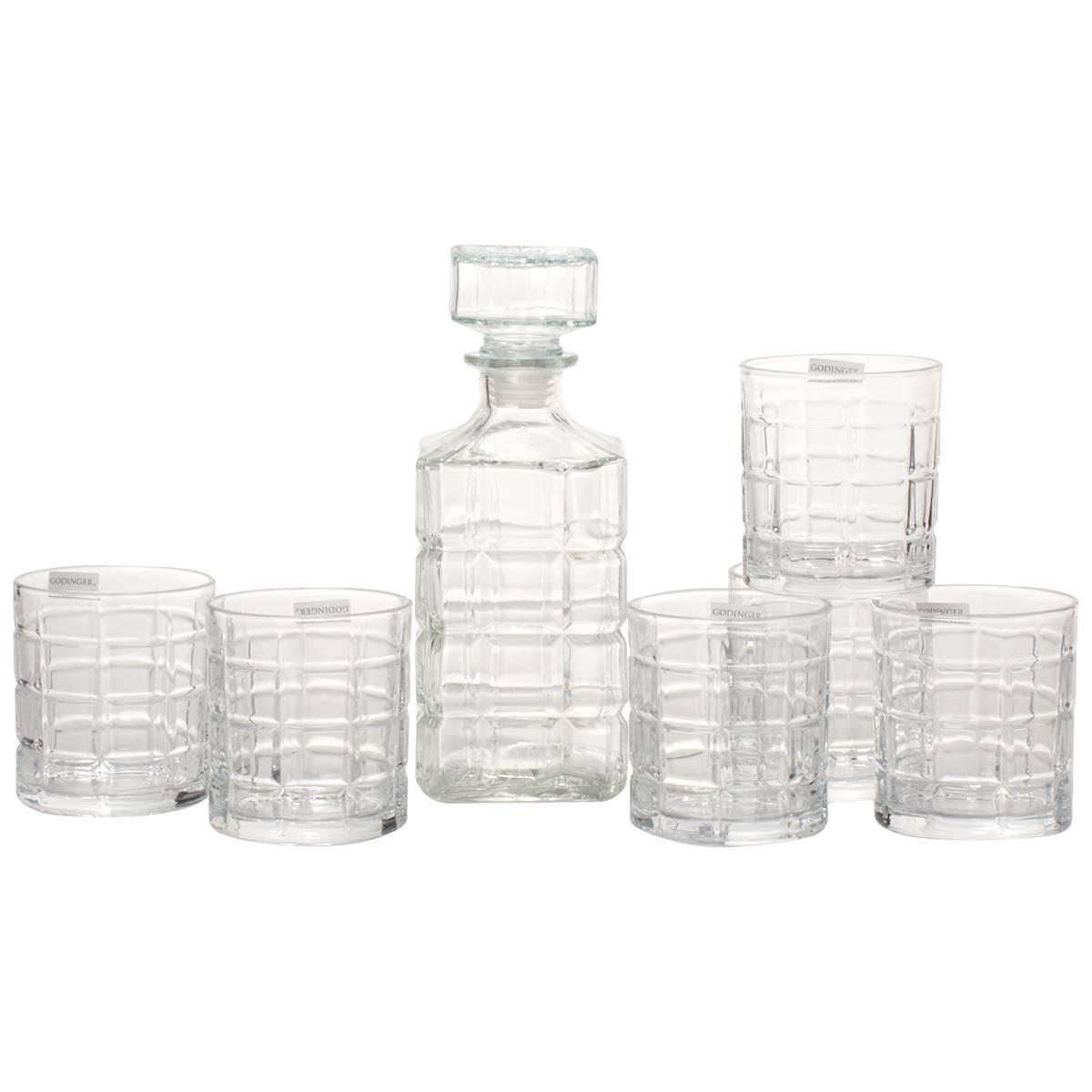 Godinger Tartan Plaid 7pc. Whiskey Set
